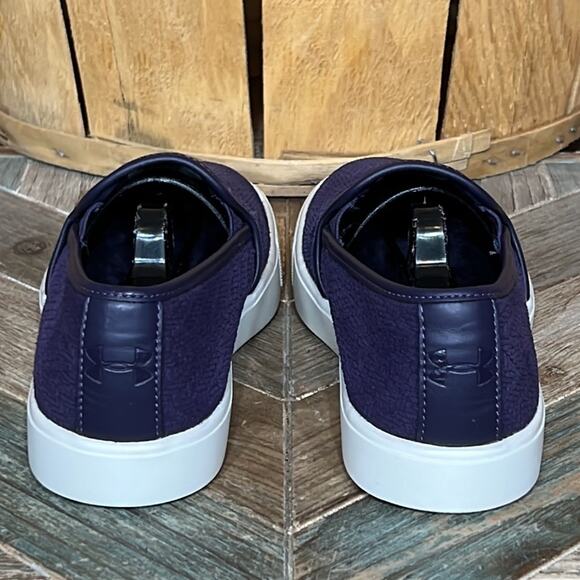 Under Armour DJ Purple Nubuck Leather Slip-On Sneakers Shoes Womens Size 6.5 - Picture 6 of 11